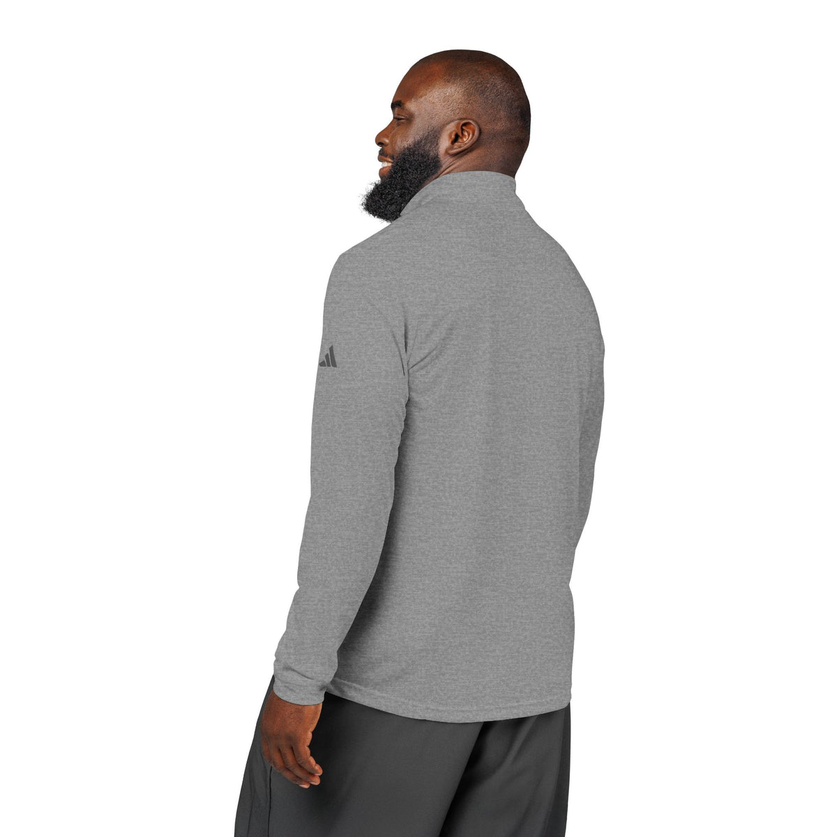 Embroidered Cheetah Patch Quarter-Zip Pullover