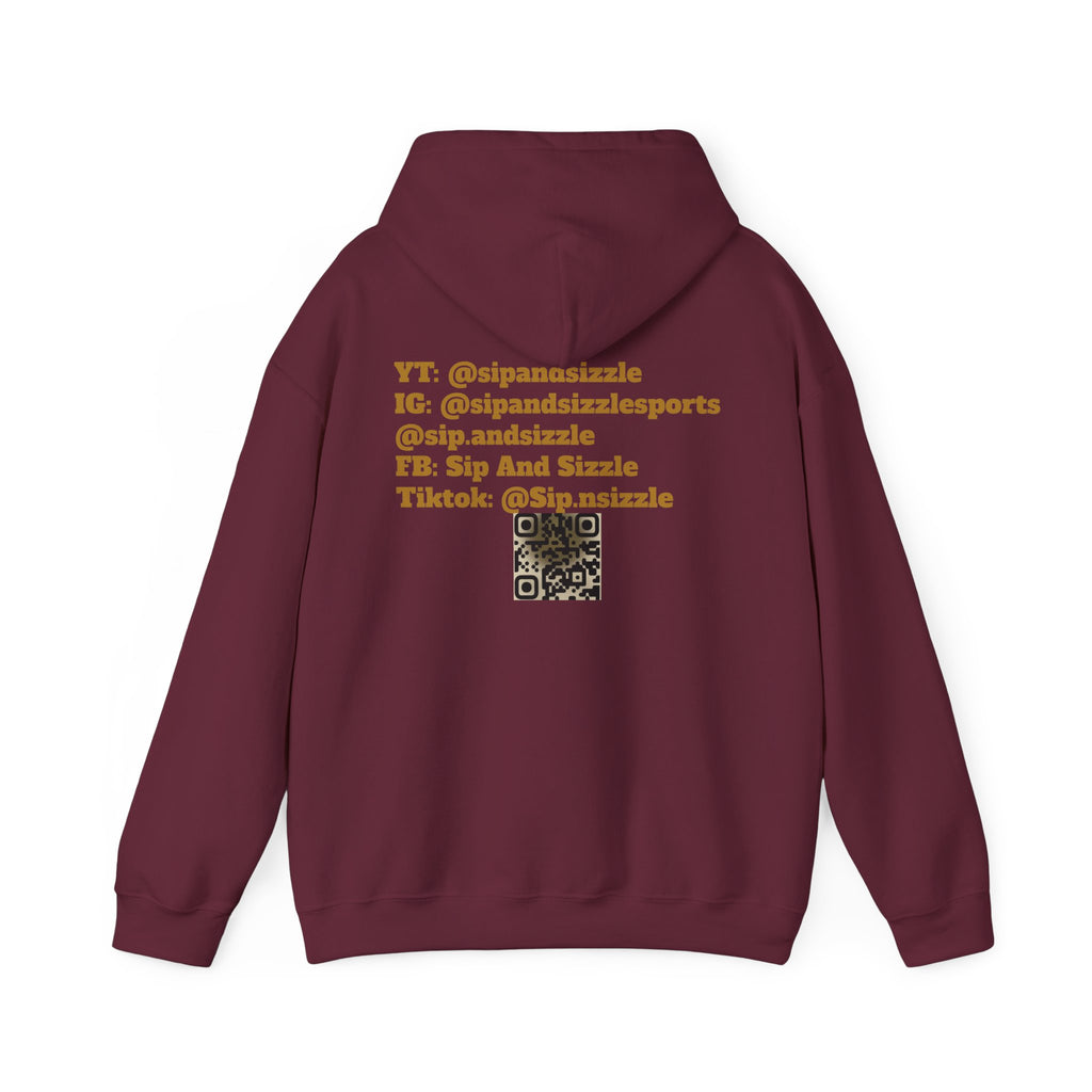 Copy of Sip & Sizzle Sports Hoodie — Sports Podcast Logo Pullover