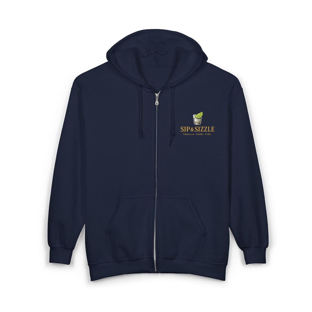 Sip & Sizzle Zip Hoodie — Tequila Bar Logo Jacket