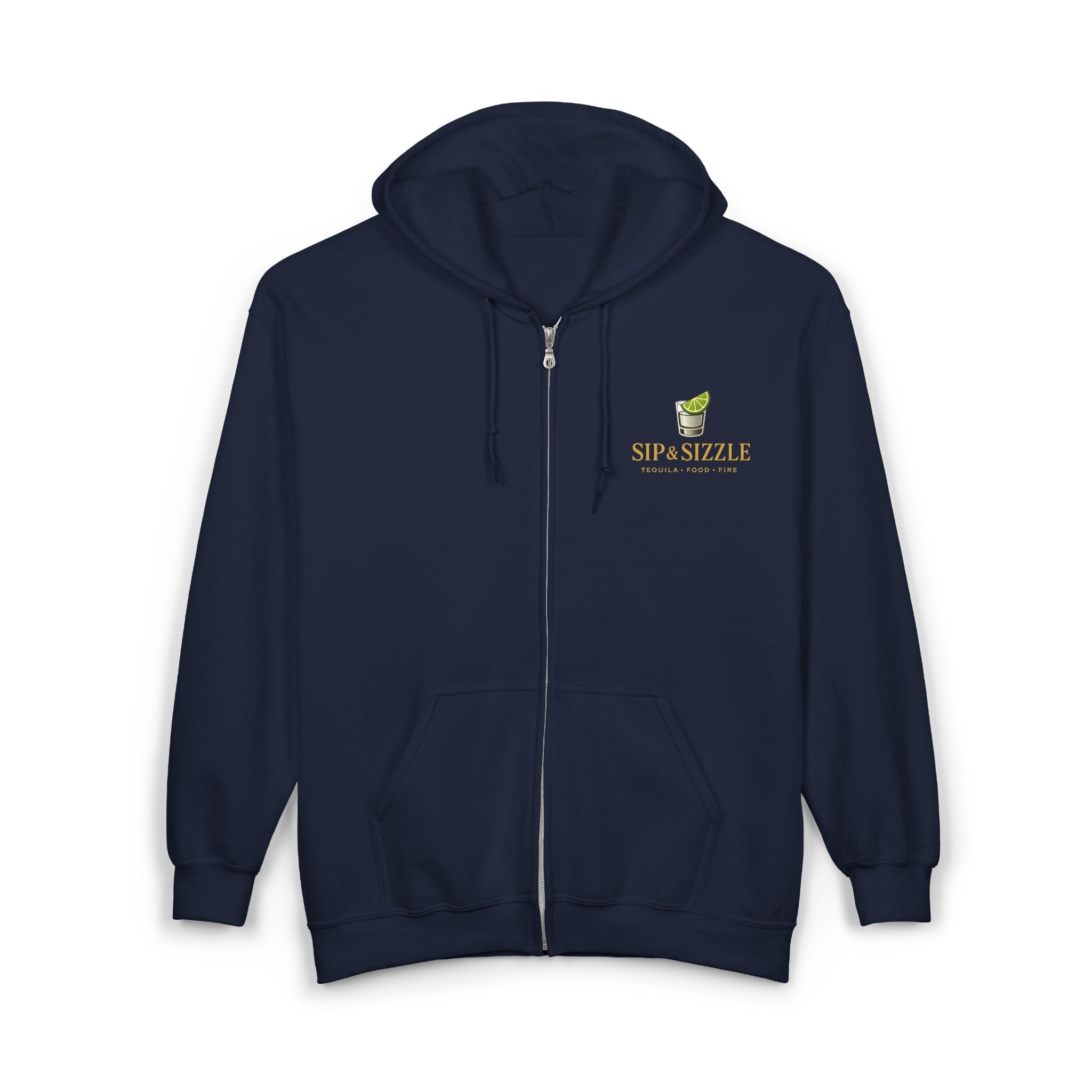 Sip & Sizzle Zip Hoodie — Tequila Bar Logo Jacket