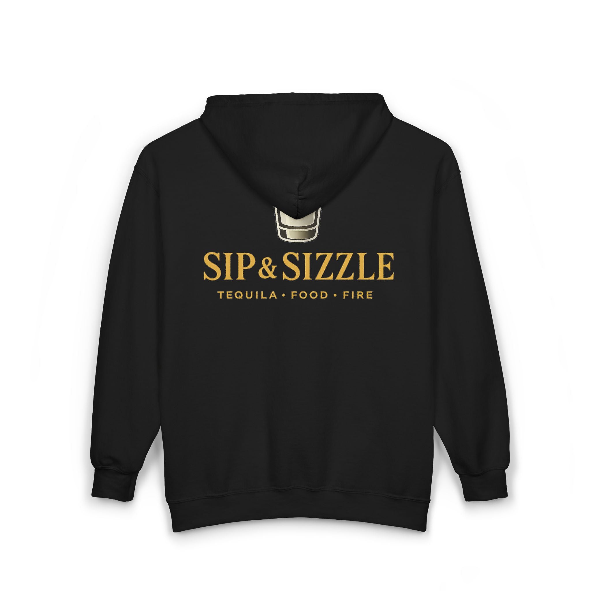 Sip & Sizzle Zip Hoodie — Tequila Bar Logo Jacket