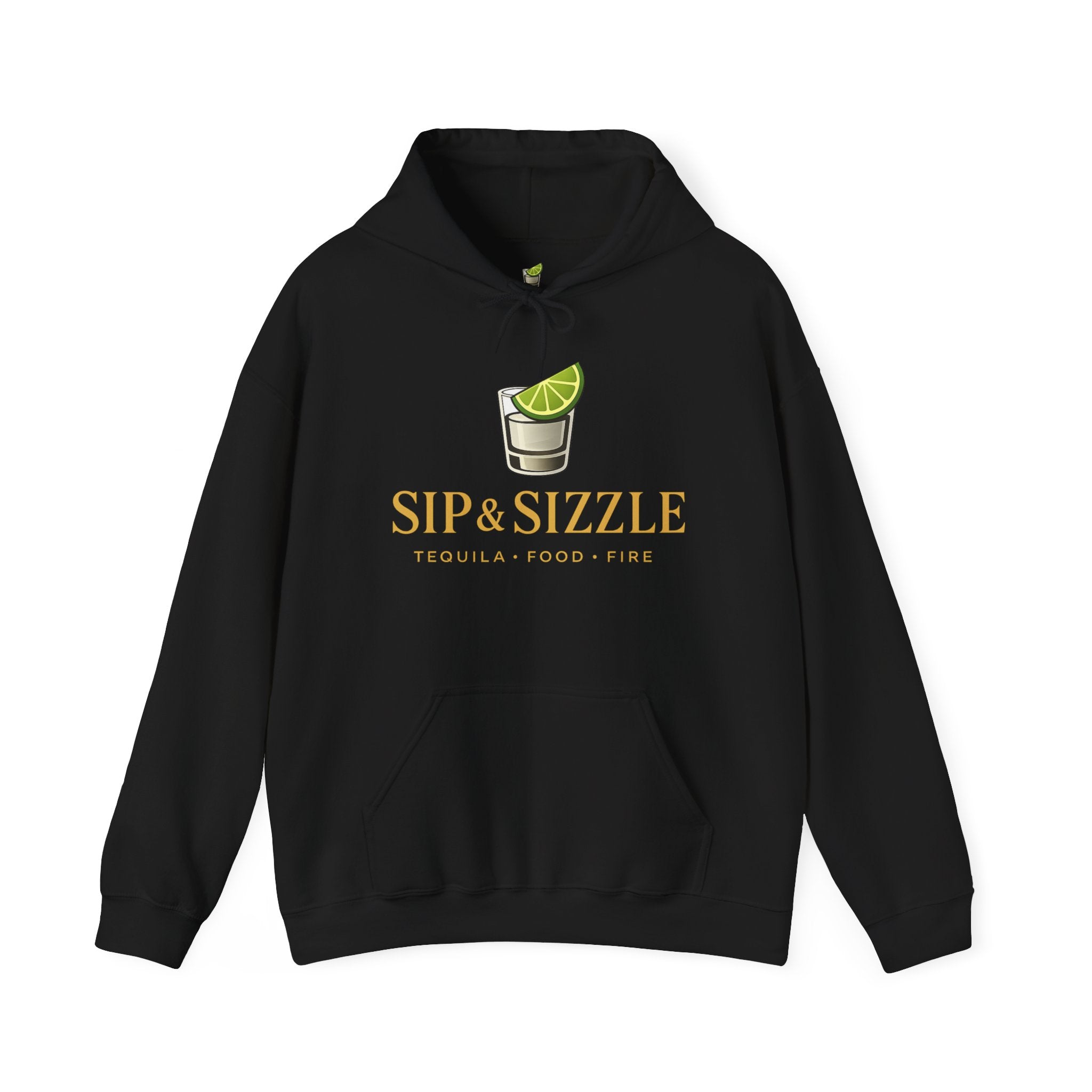 Sip & Sizzle Hoodie — Tequila Lime Shot Graphic Pullover