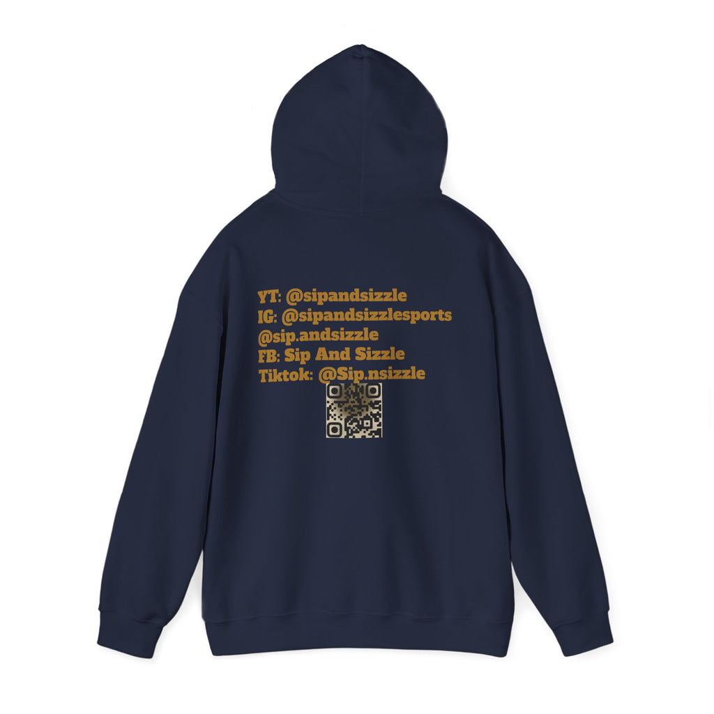 Copy of Sip & Sizzle Sports Hoodie — Sports Podcast Logo Pullover
