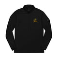 Embroidered Cheetah Patch Quarter-Zip Pullover