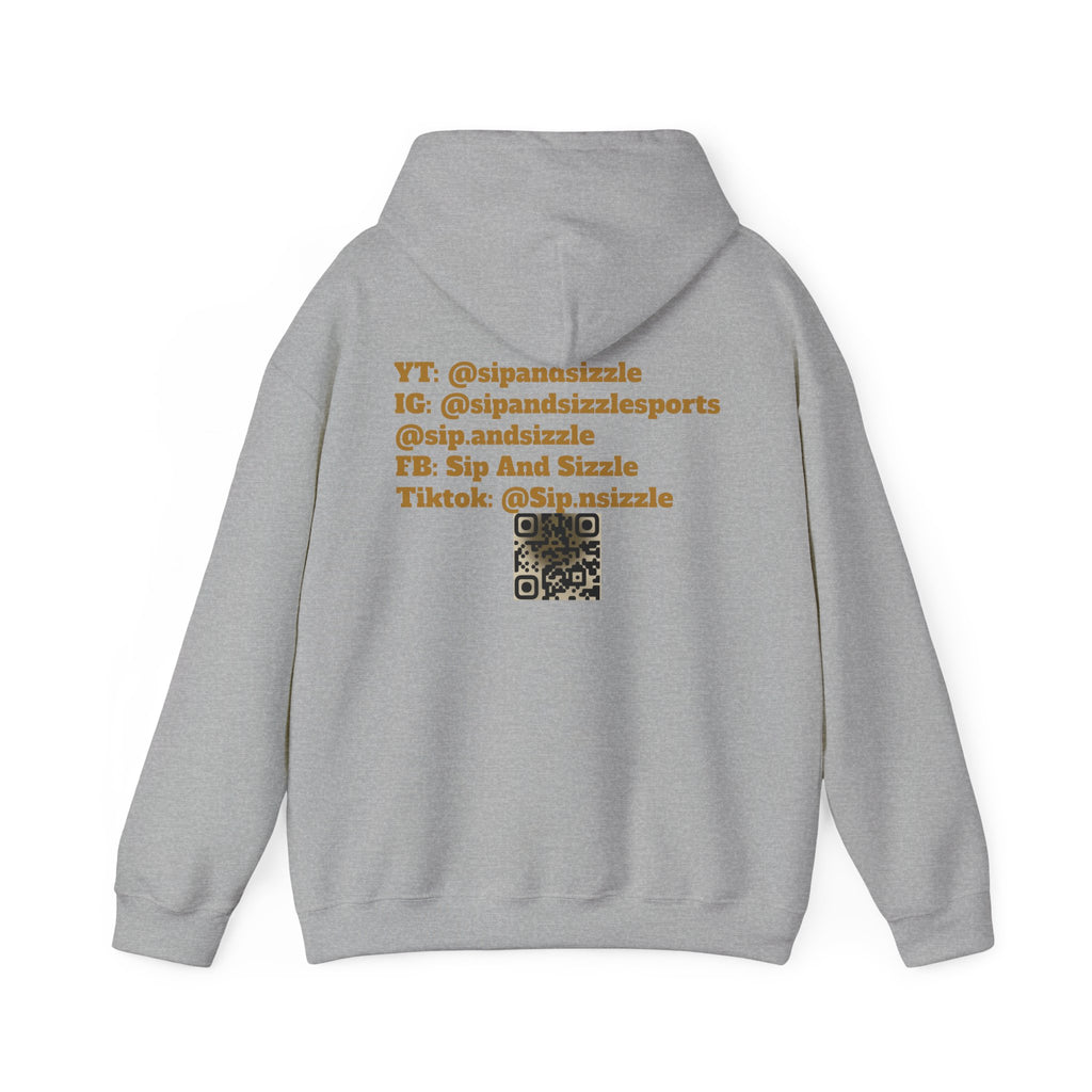 Copy of Sip & Sizzle Sports Hoodie — Sports Podcast Logo Pullover