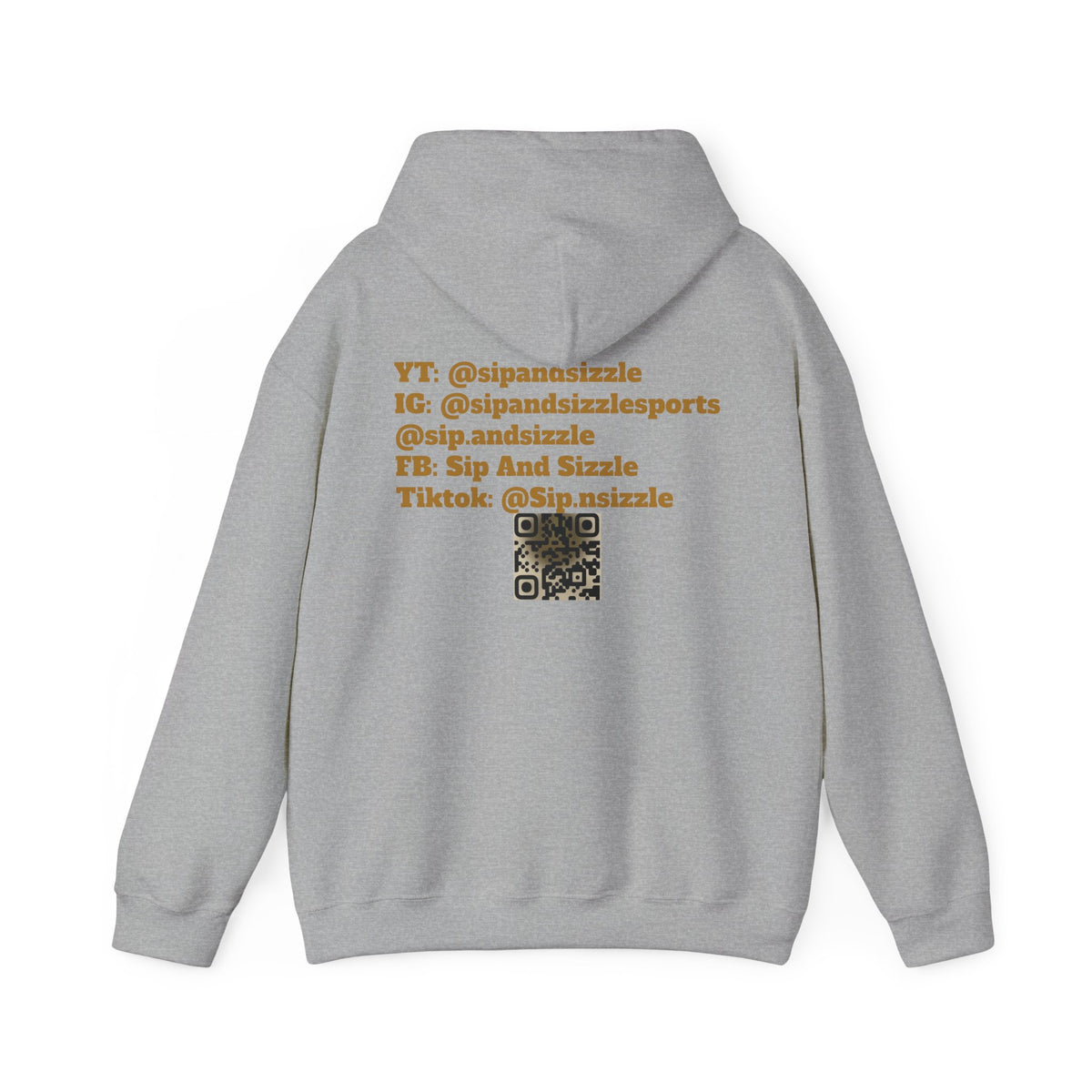 Copy of Sip & Sizzle Sports Hoodie — Sports Podcast Logo Pullover