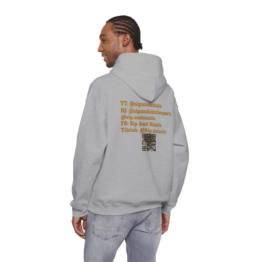 Copy of Sip & Sizzle Sports Hoodie — Sports Podcast Logo Pullover