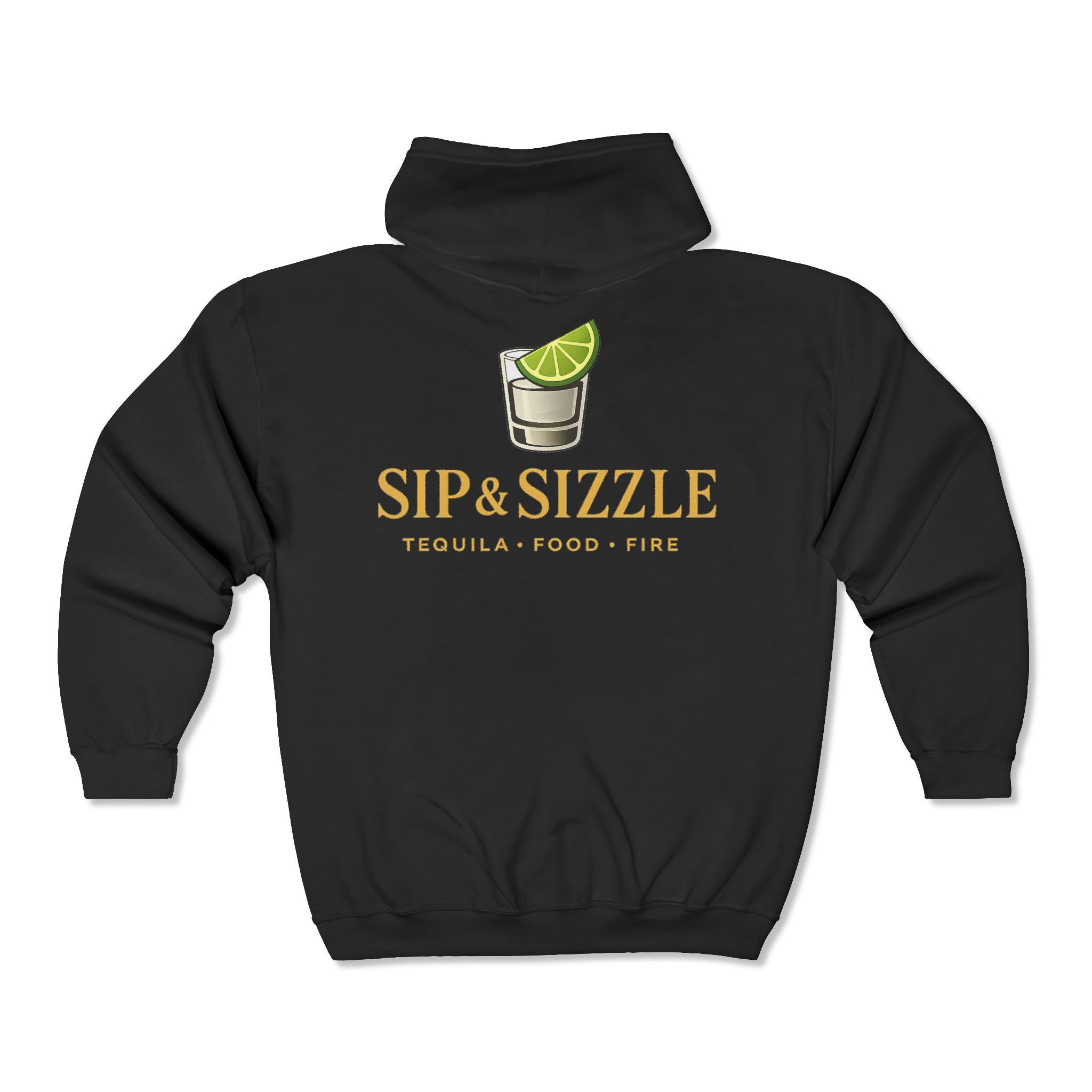 Sip & Sizzle Zip Hoodie — Tequila Bar Logo Jacket