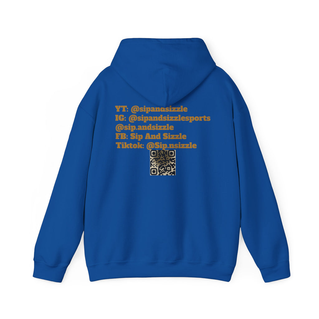 Copy of Sip & Sizzle Sports Hoodie — Sports Podcast Logo Pullover