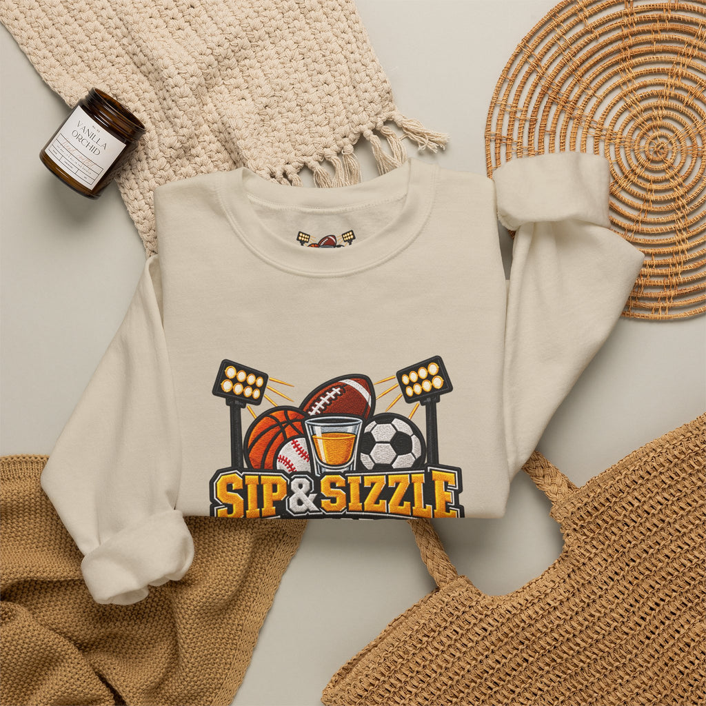 Sip & Sizzle Sports Crewneck Sweatshirt