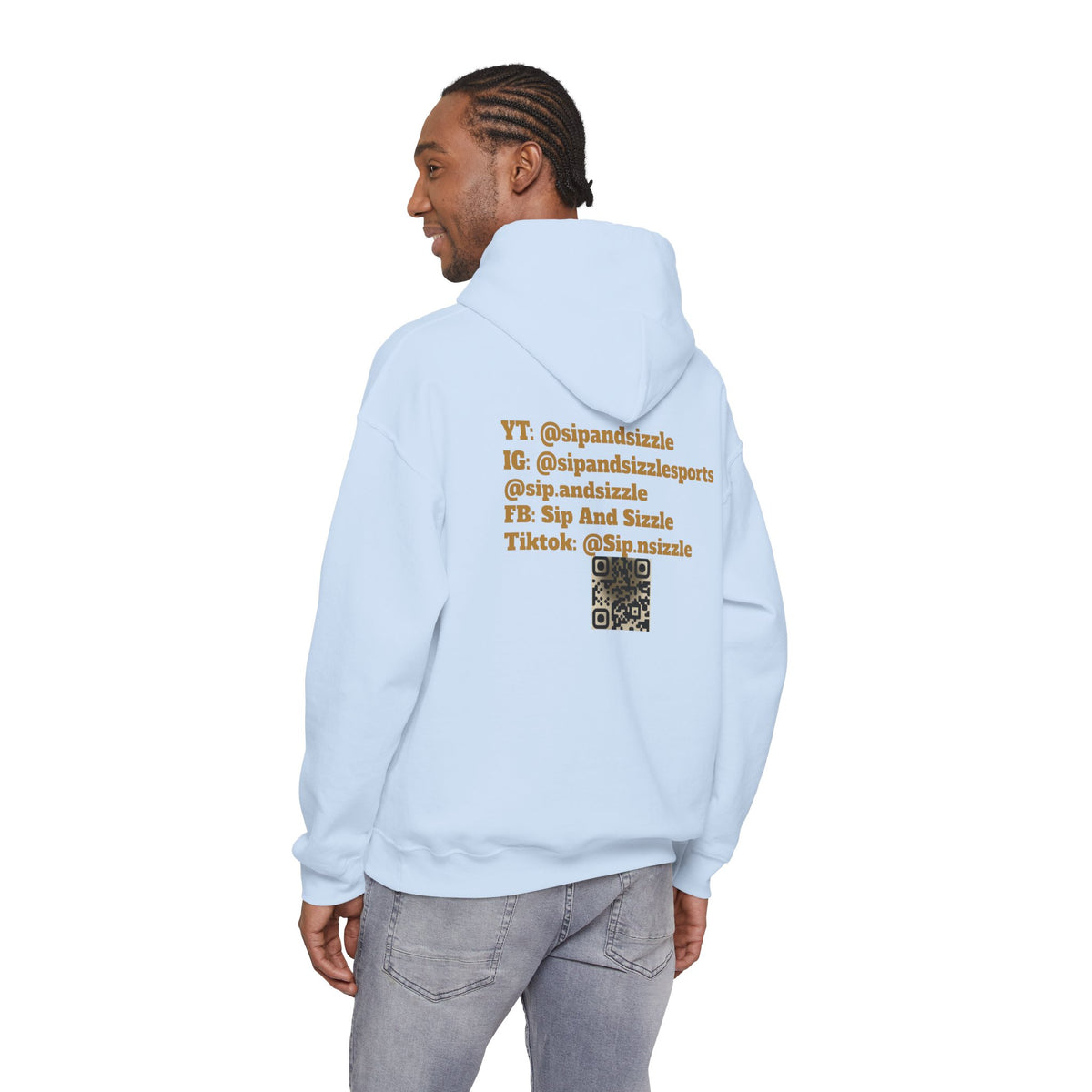 Copy of Sip & Sizzle Sports Hoodie — Sports Podcast Logo Pullover