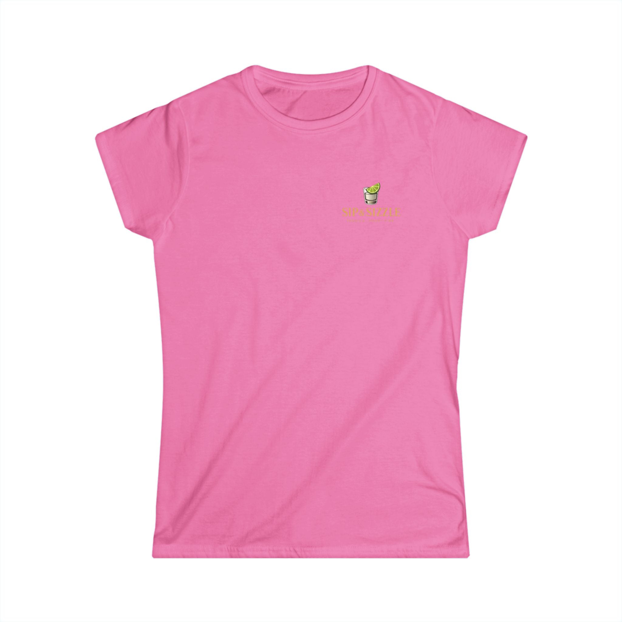Women's Tee — "Sip & Savor" Mini Coffee Cup Graphic