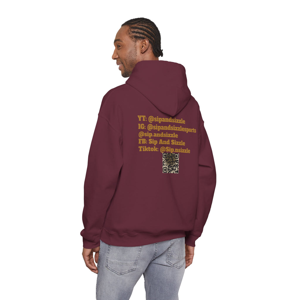 Copy of Sip & Sizzle Sports Hoodie — Sports Podcast Logo Pullover