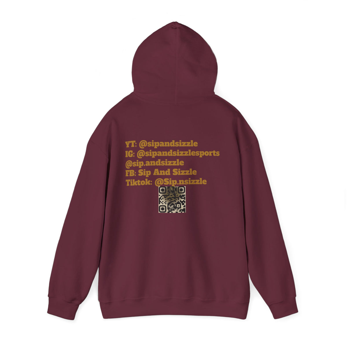 Copy of Sip & Sizzle Sports Hoodie — Sports Podcast Logo Pullover