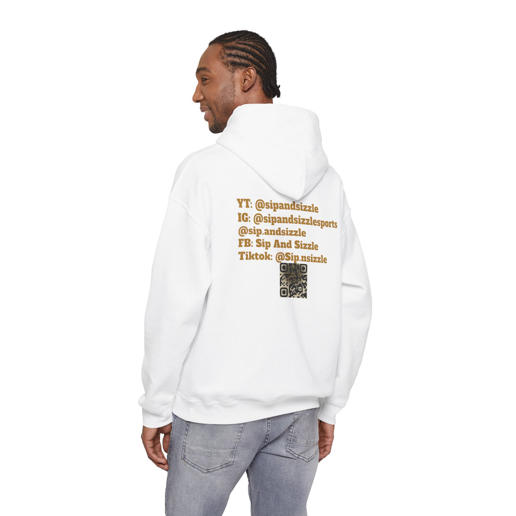 Copy of Sip & Sizzle Sports Hoodie — Sports Podcast Logo Pullover