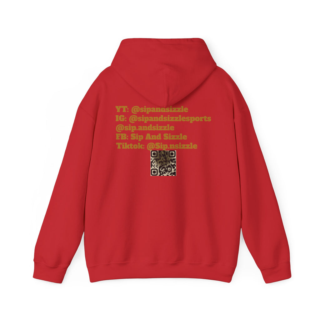 Copy of Sip & Sizzle Sports Hoodie — Sports Podcast Logo Pullover