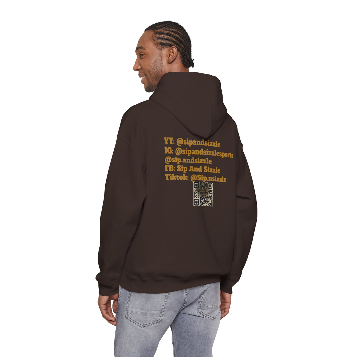Copy of Sip & Sizzle Sports Hoodie — Sports Podcast Logo Pullover