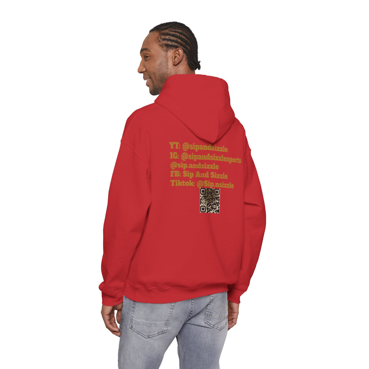 Copy of Sip & Sizzle Sports Hoodie — Sports Podcast Logo Pullover
