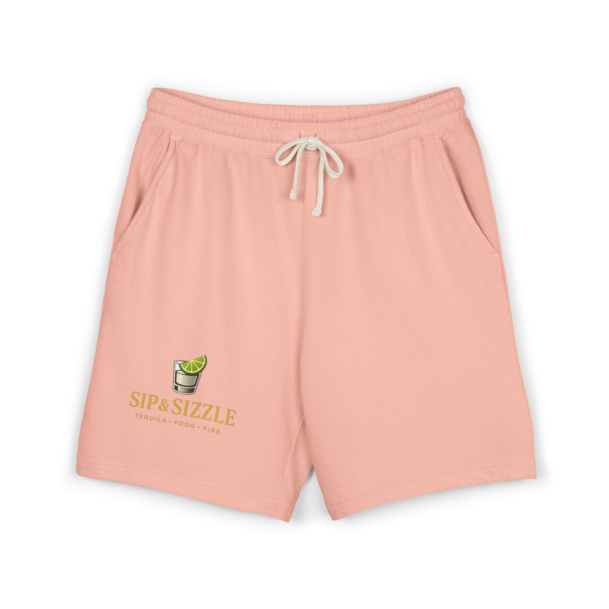 Sip & Sizzle Cotton Fleece Sweatshorts — Tropical Lime Logo Lounge Shorts