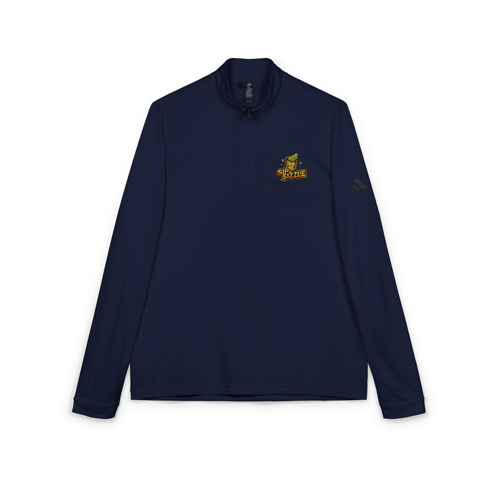 Embroidered Cheetah Patch Quarter-Zip Pullover