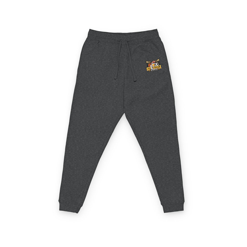Embroidered Cozy Joggers — Fall Leaf Cartoon Patch