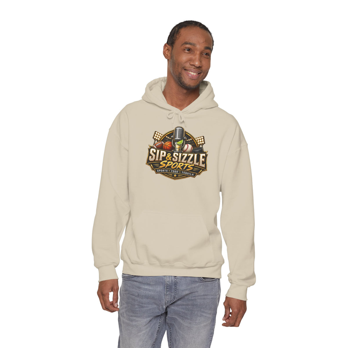 Copy of Copy of Sip & Sizzle Sports Hoodie — Sports Podcast Logo Pullover