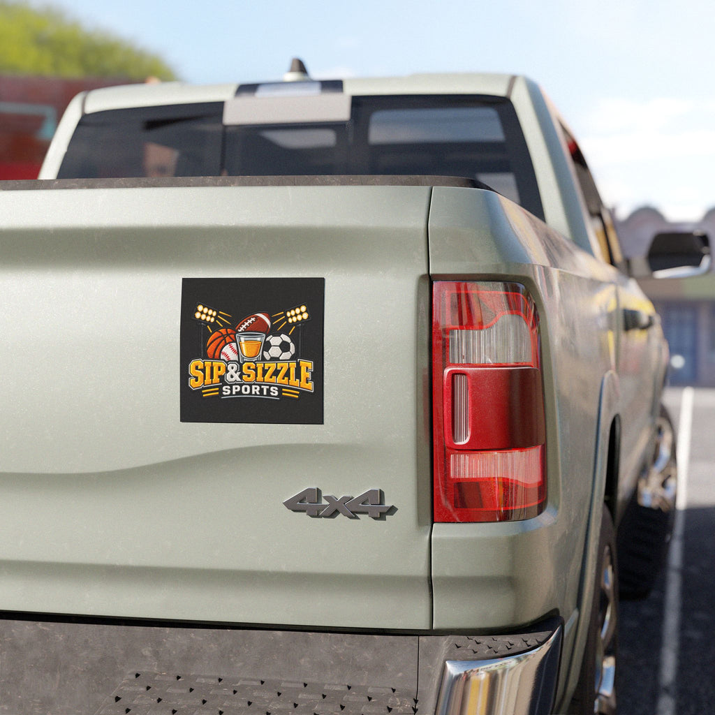 Car Magnet — "Sip & Sizzle Sports" Logo