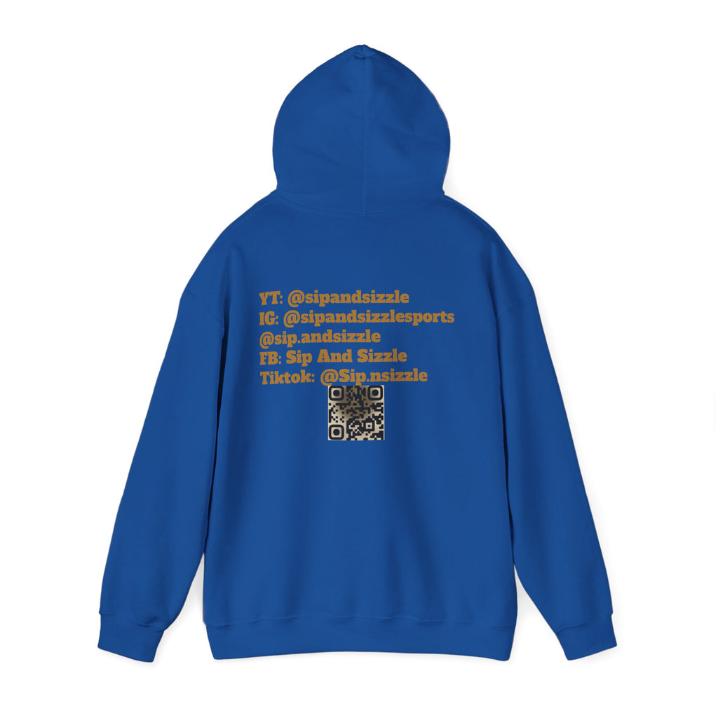Copy of Sip & Sizzle Sports Hoodie — Sports Podcast Logo Pullover