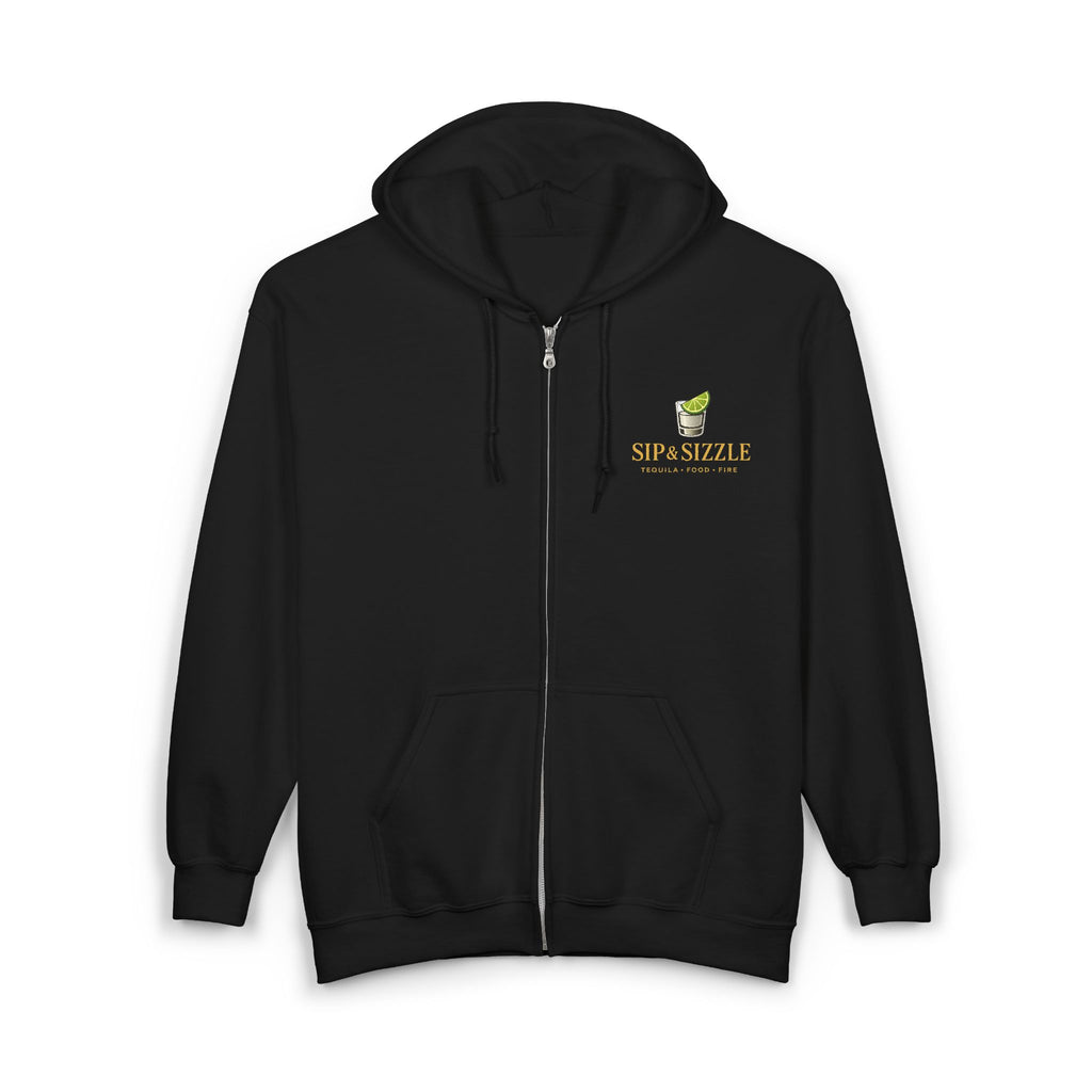 Sip & Sizzle Zip Hoodie — Tequila Bar Logo Jacket