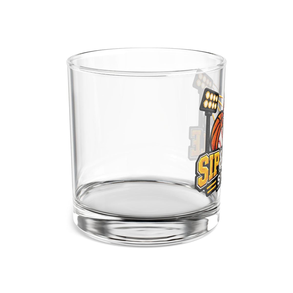 Sip & Sizzle Sports Rocks Glass — 10oz Game Day Whiskey Glass