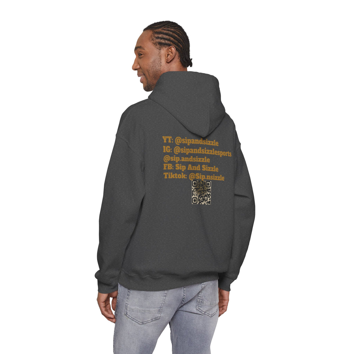 Copy of Sip & Sizzle Sports Hoodie — Sports Podcast Logo Pullover