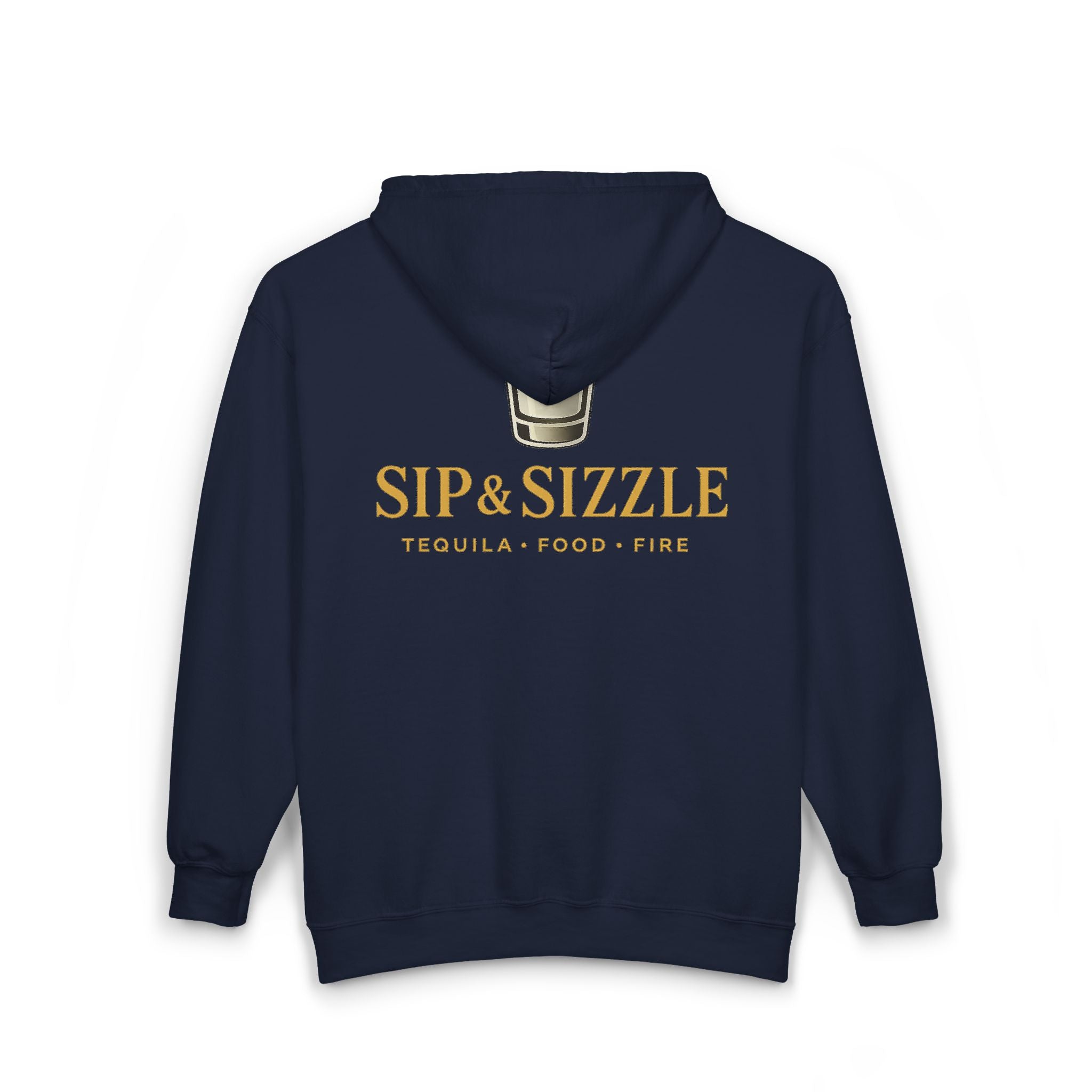 Sip & Sizzle Zip Hoodie — Tequila Bar Logo Jacket