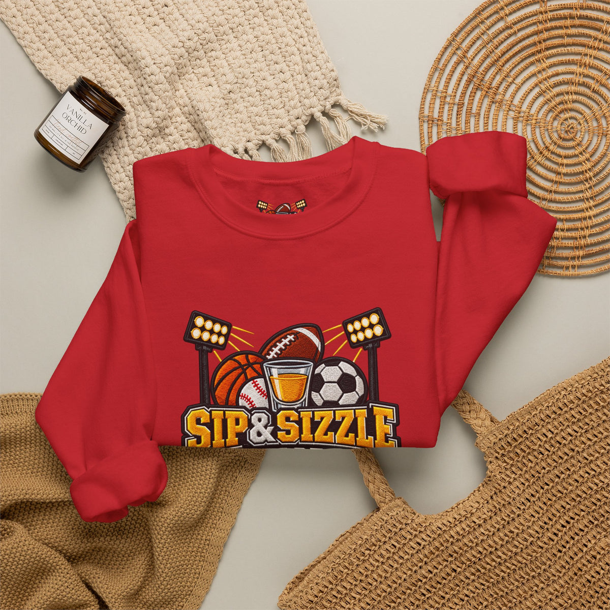 Sip & Sizzle Sports Crewneck Sweatshirt