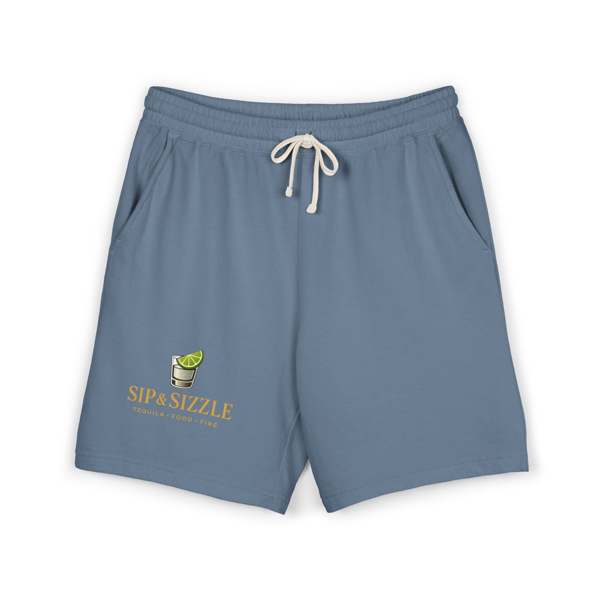 Sip & Sizzle Cotton Fleece Sweatshorts — Tropical Lime Logo Lounge Shorts
