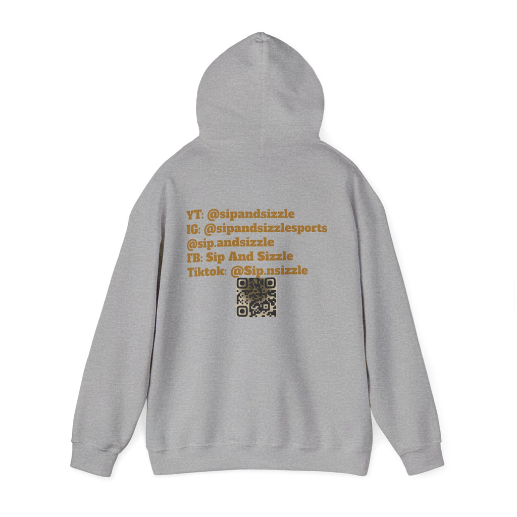 Copy of Sip & Sizzle Sports Hoodie — Sports Podcast Logo Pullover