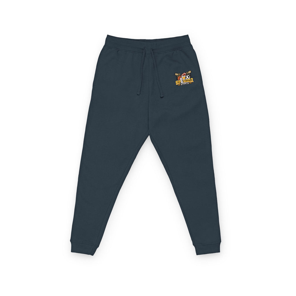 Embroidered Cozy Joggers — Fall Leaf Cartoon Patch