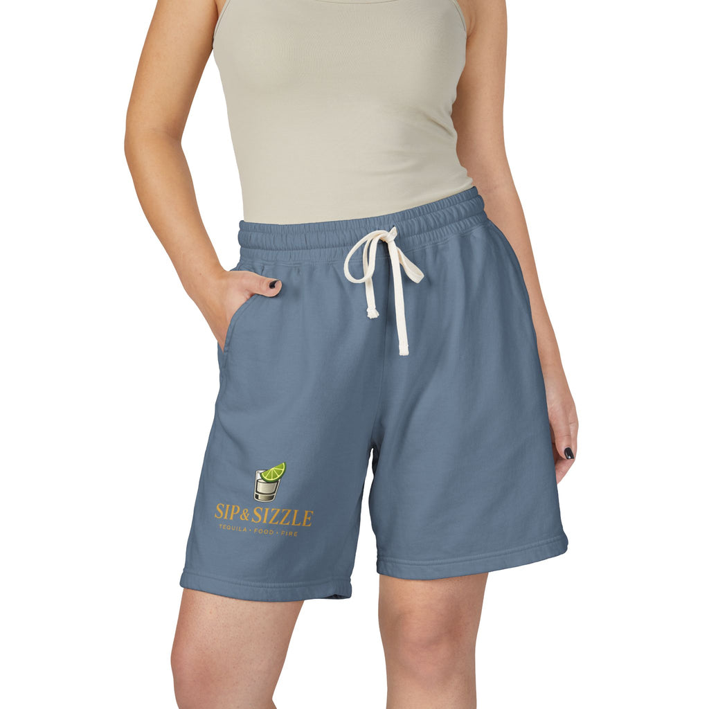 Sip & Sizzle Cotton Fleece Sweatshorts — Tropical Lime Logo Lounge Shorts