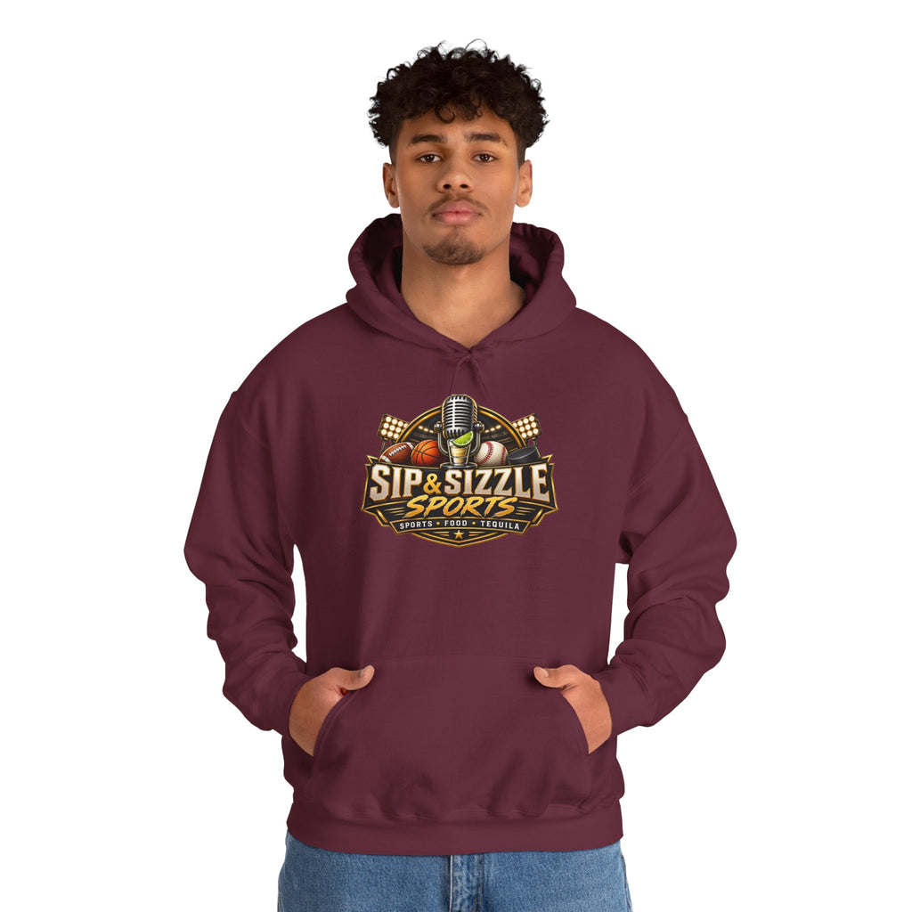 Copy of Copy of Sip & Sizzle Sports Hoodie — Sports Podcast Logo Pullover