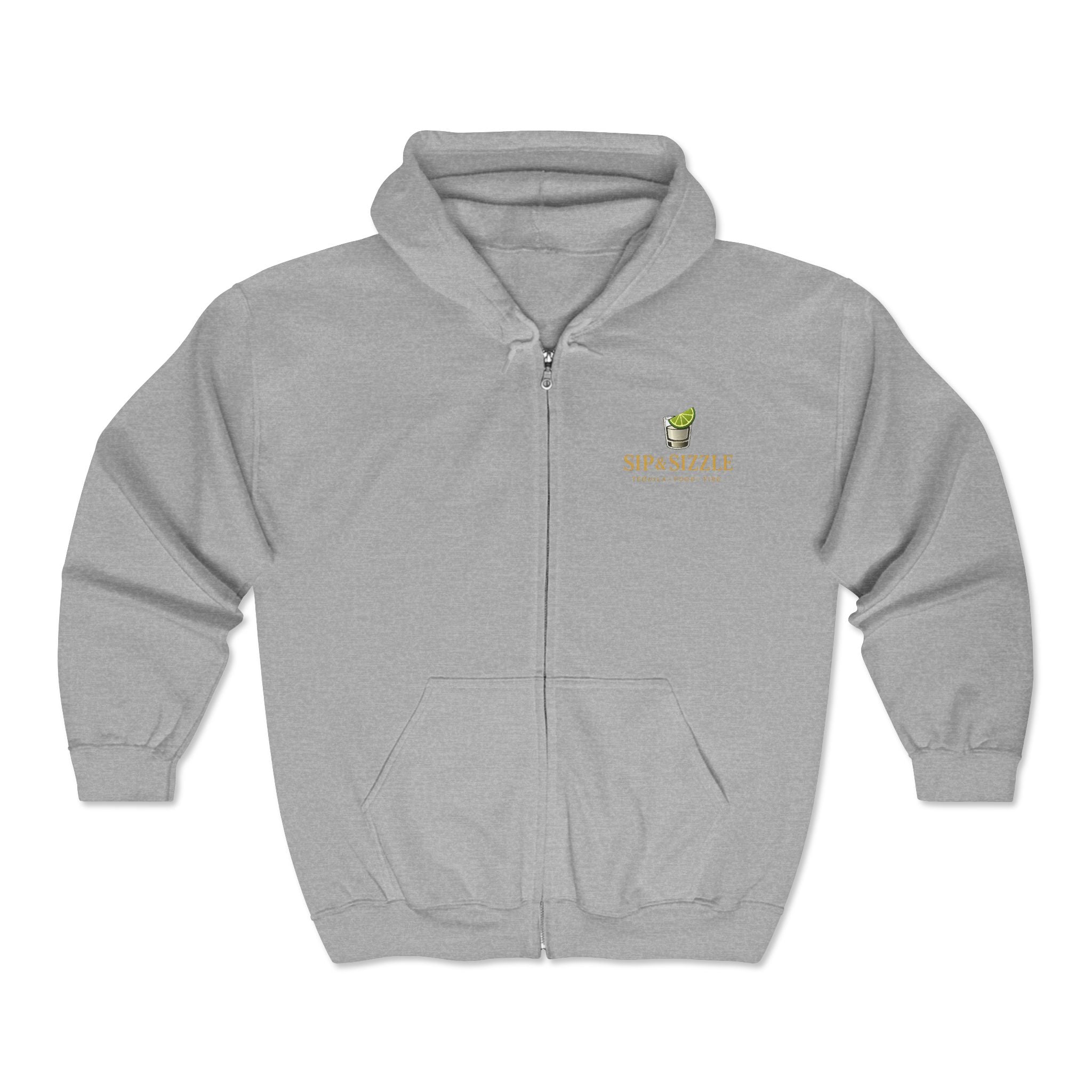 Sip & Sizzle Zip Hoodie — Tequila Bar Logo Jacket