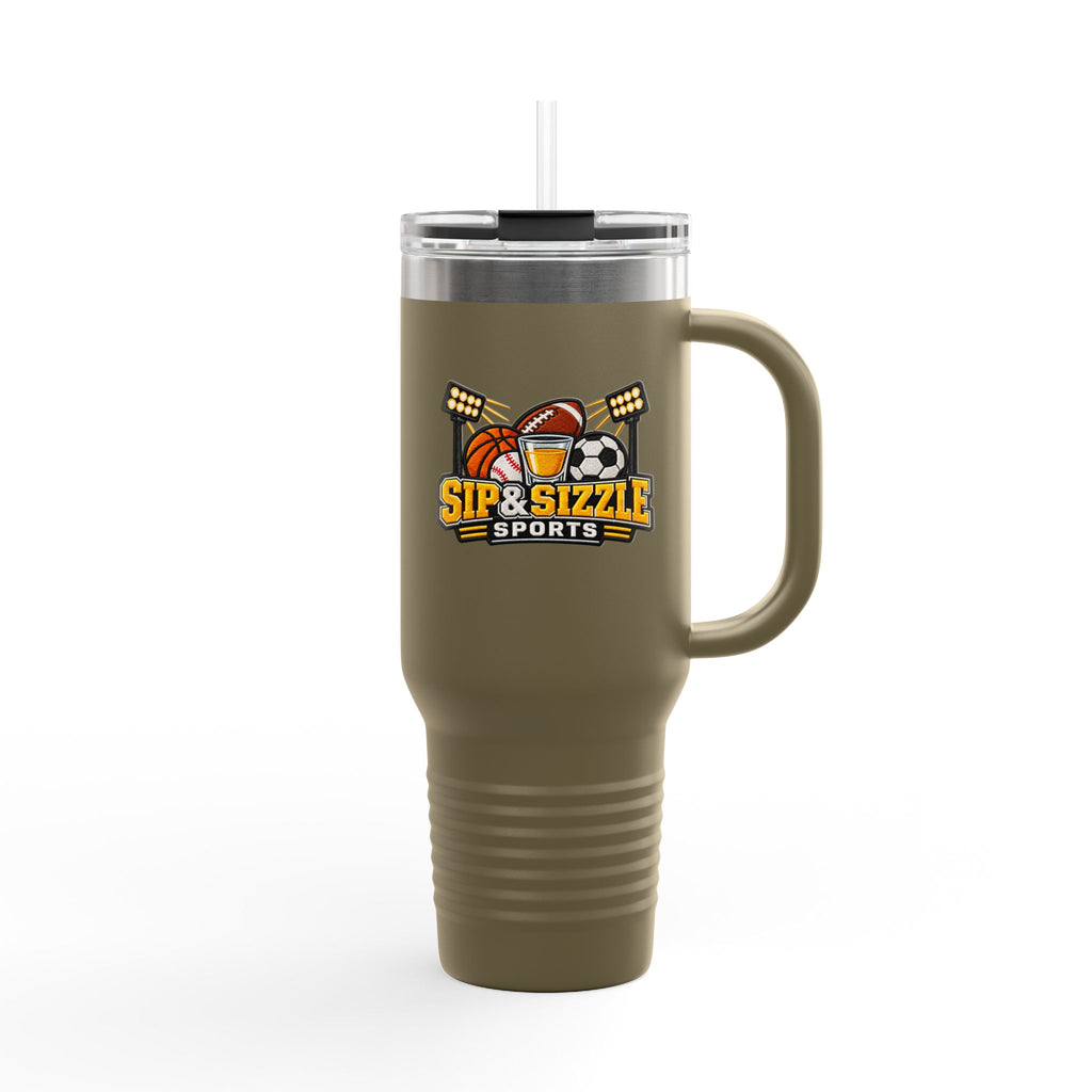 Sports Logo 40oz Insulated Travel Mug - 'Sip & Sizzle' Cold/Hot Tumbler