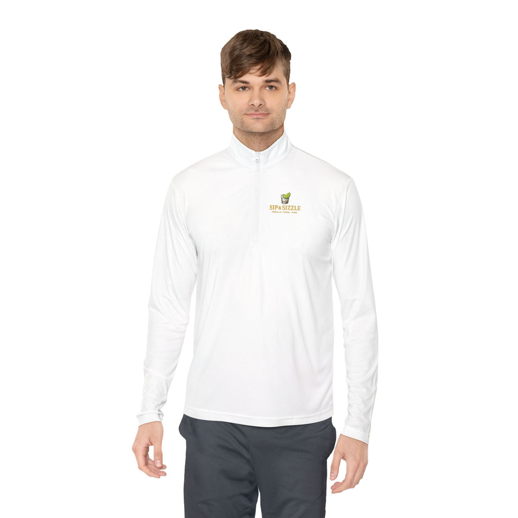 Quarter-Zip Pullover — "Sip & Sizzle" Avocado Bar Logo