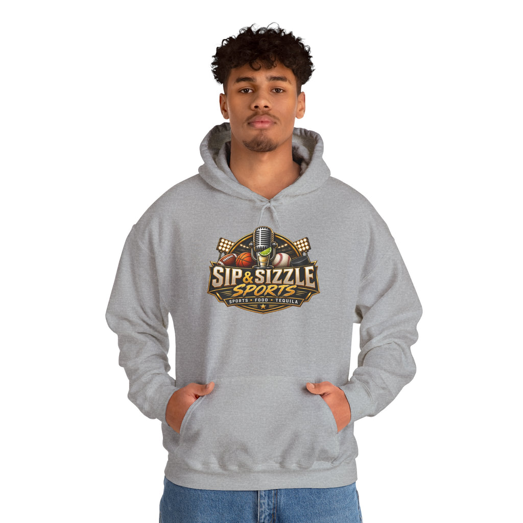 Copy of Copy of Sip & Sizzle Sports Hoodie — Sports Podcast Logo Pullover