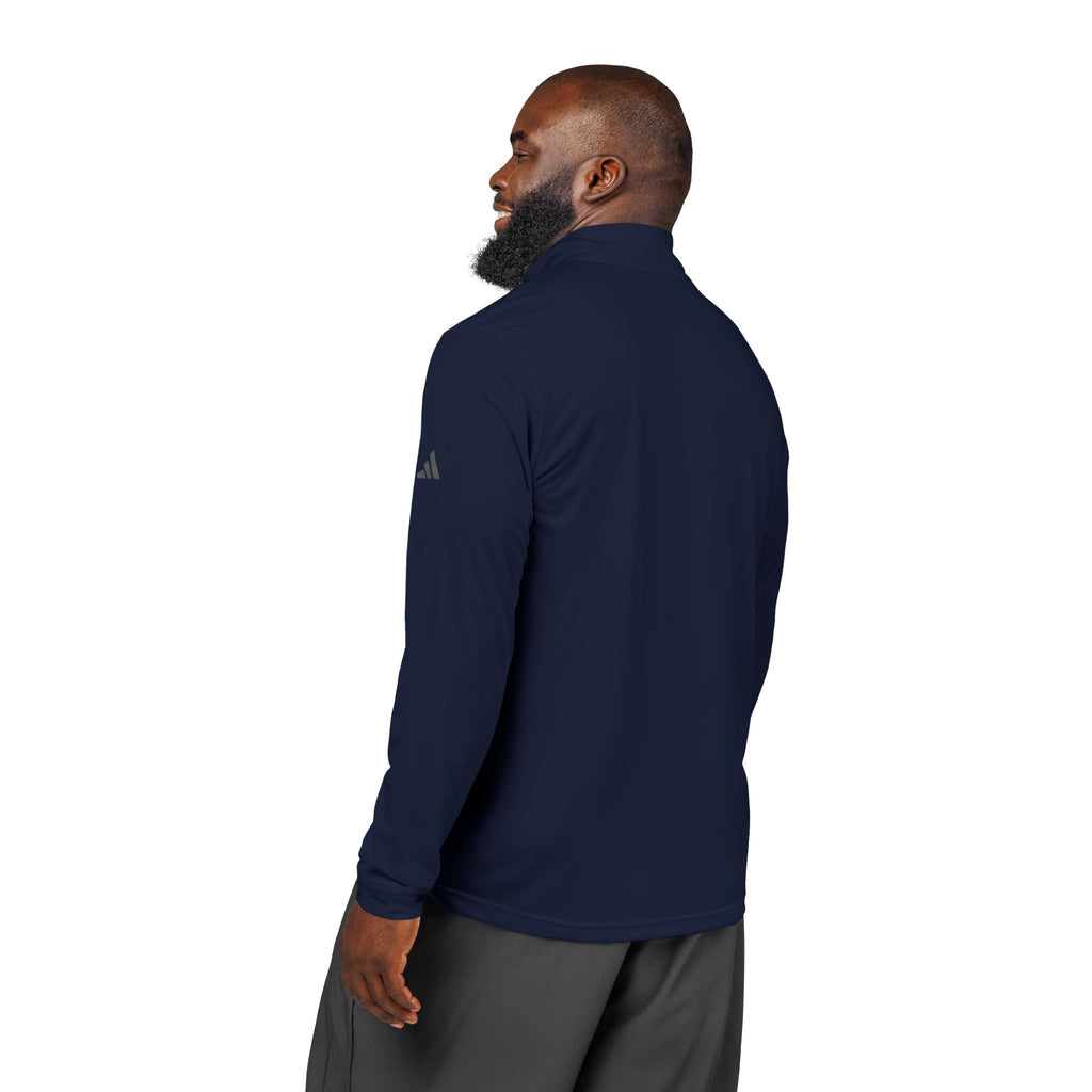 Embroidered Cheetah Patch Quarter-Zip Pullover