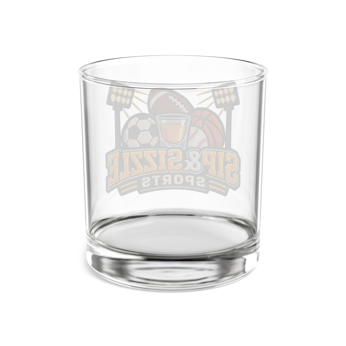 Sip & Sizzle Sports Rocks Glass — 10oz Game Day Whiskey Glass