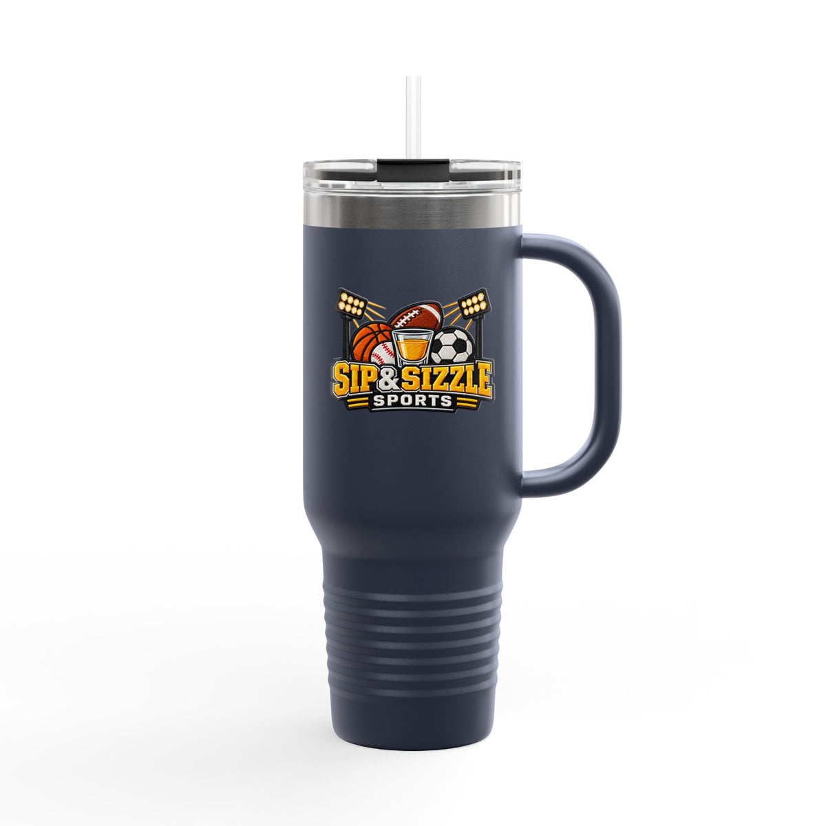 Sports Logo 40oz Insulated Travel Mug - 'Sip & Sizzle' Cold/Hot Tumbler