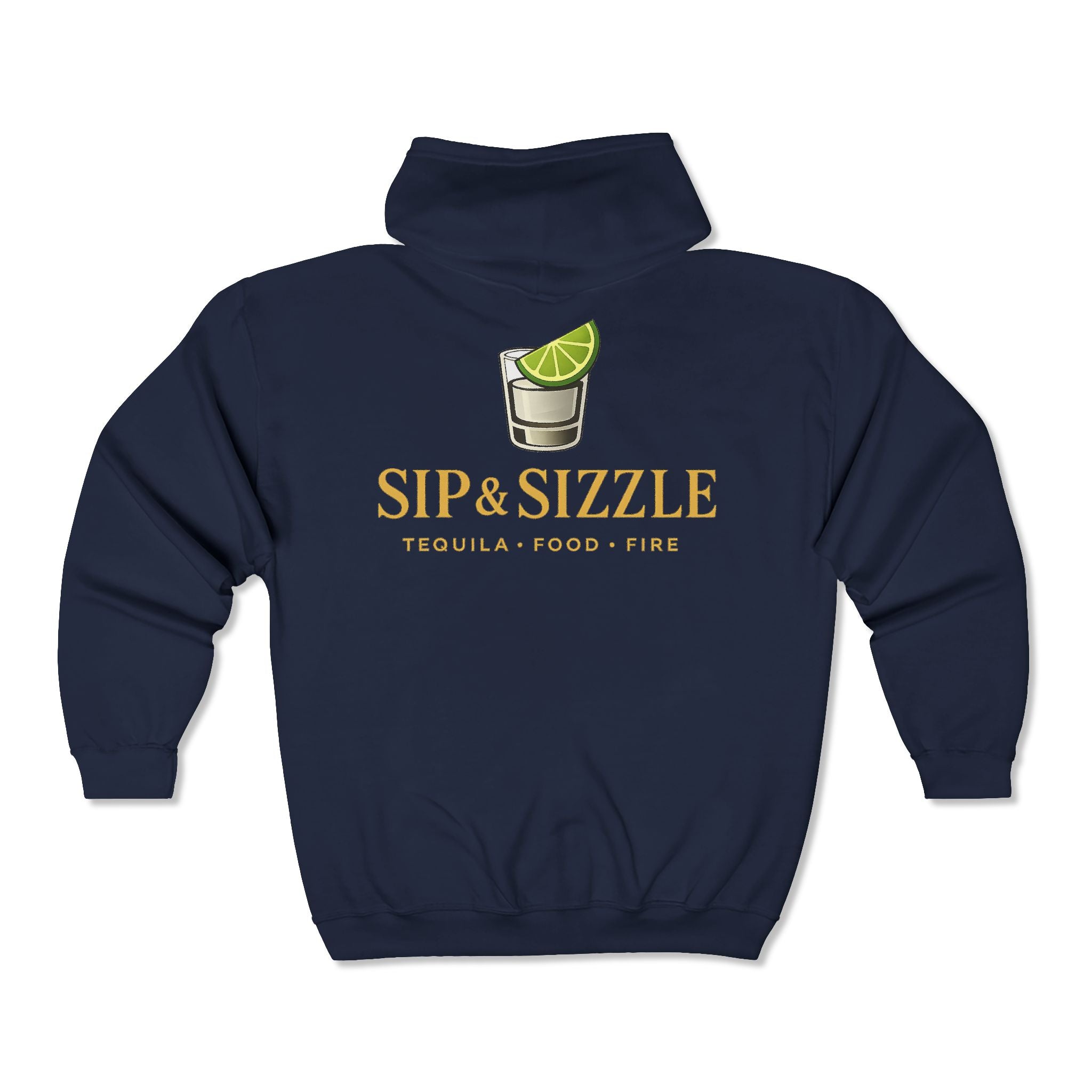 Sip & Sizzle Zip Hoodie — Tequila Bar Logo Jacket