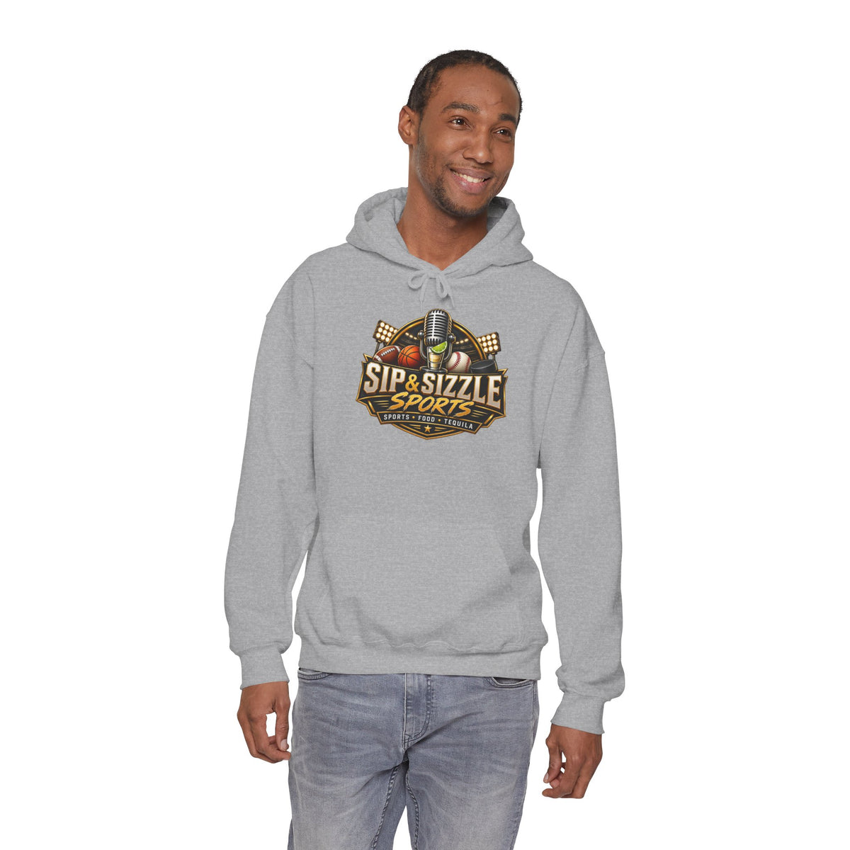Copy of Copy of Sip & Sizzle Sports Hoodie — Sports Podcast Logo Pullover