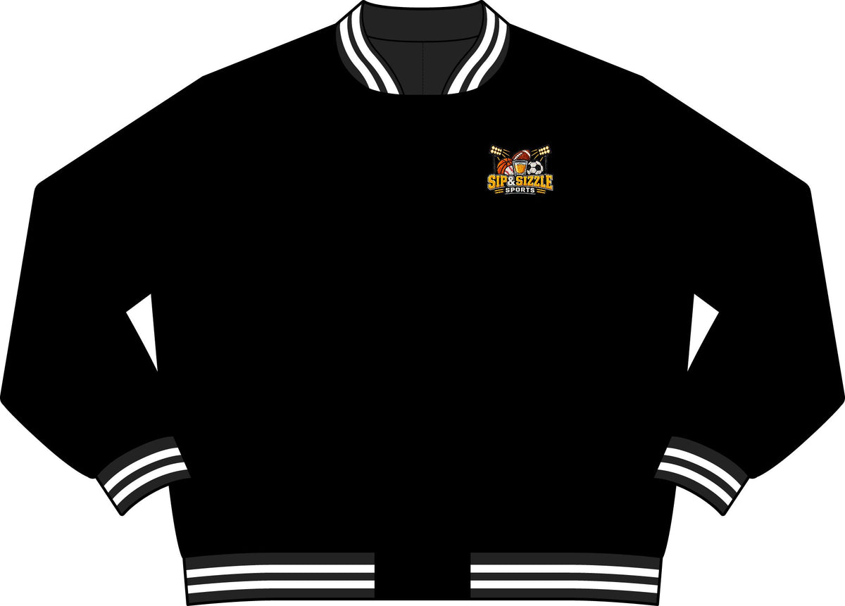 Sip & Sizzle Sports Varsity Bomber Jacket