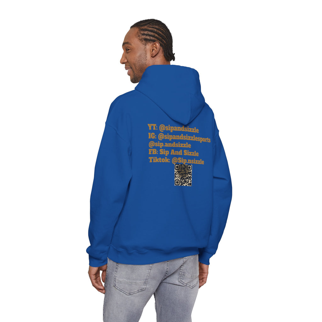 Copy of Sip & Sizzle Sports Hoodie — Sports Podcast Logo Pullover