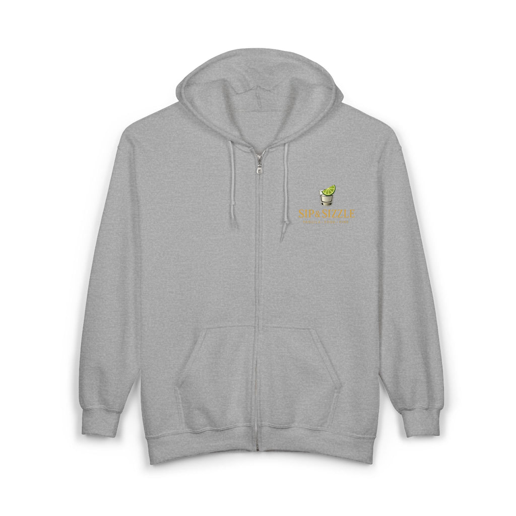 Sip & Sizzle Zip Hoodie — Tequila Bar Logo Jacket